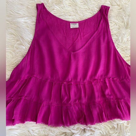 Intimately Free People cropped Fuchsia Top size Small - Picture 5 of 8